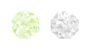 Green Peridot and Moissanite D-F
