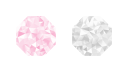 Rose Quartz and White Moissanite D-F