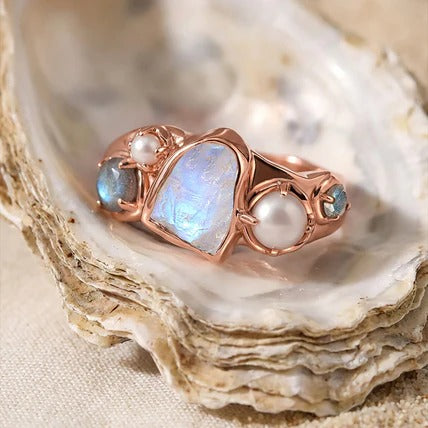 18KT Rose Gold Vermeil Plated,Moissanite D-E / Amethystde5