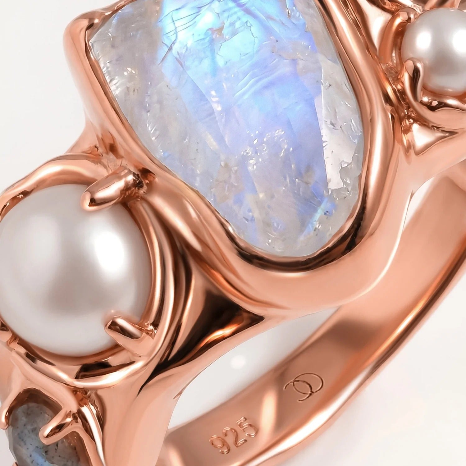 18KT Rose Gold Vermeil Plated,Moissanite D-E / Citrined